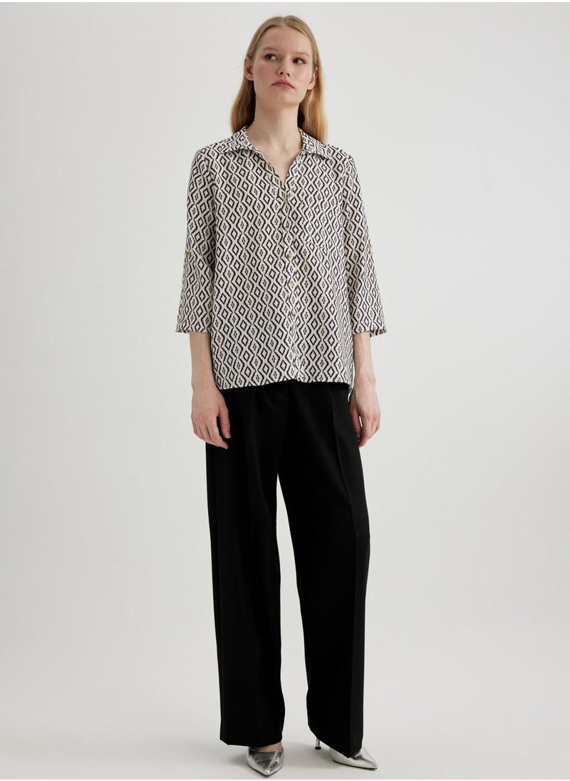DeFacto - Regular Fit Shirt Collar Long Sleeve Shirt - Image 1