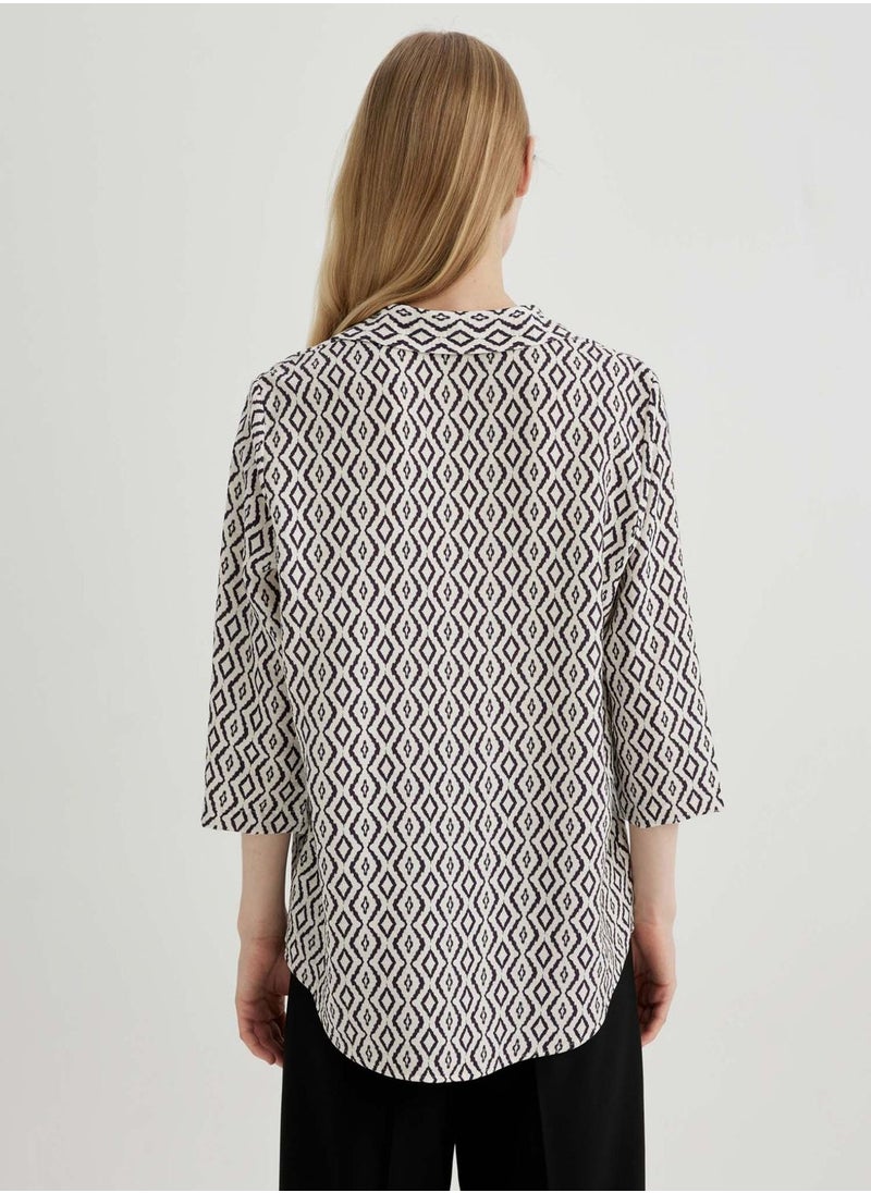 DeFacto - Regular Fit Shirt Collar Long Sleeve Shirt - Image 1