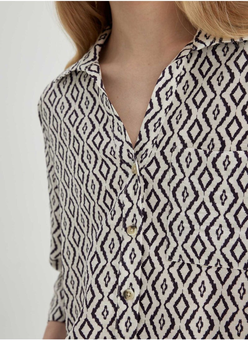 DeFacto - Regular Fit Shirt Collar Long Sleeve Shirt - Image 1