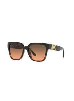 Michael Kors Women's MK2170U Karlie Universal Fit Square Sunglasses, Black/Dark Tortoise/Grey Orange Gradient, 54 mm  - Image 2