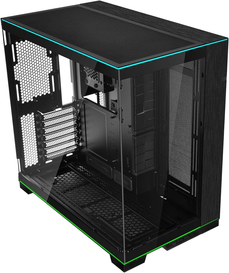 ليان لي لان لي O11D EVO RGB E-ATX علبة ألعاب ثنائية الغرفة - شرائط إضاءة ARGB - مشعاع حتى 420 مم - إدارة الكابلات - ألواح زجاج مقسى أمامية وجانبية - هيكل قابل للعكس (O11DERGBX.US) - Image 1