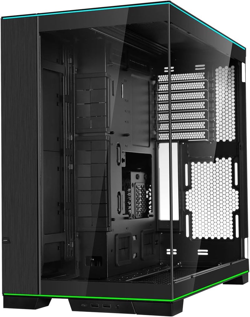 ليان لي لان لي O11D EVO RGB E-ATX علبة ألعاب ثنائية الغرفة - شرائط إضاءة ARGB - مشعاع حتى 420 مم - إدارة الكابلات - ألواح زجاج مقسى أمامية وجانبية - هيكل قابل للعكس (O11DERGBX.US) - Image 3