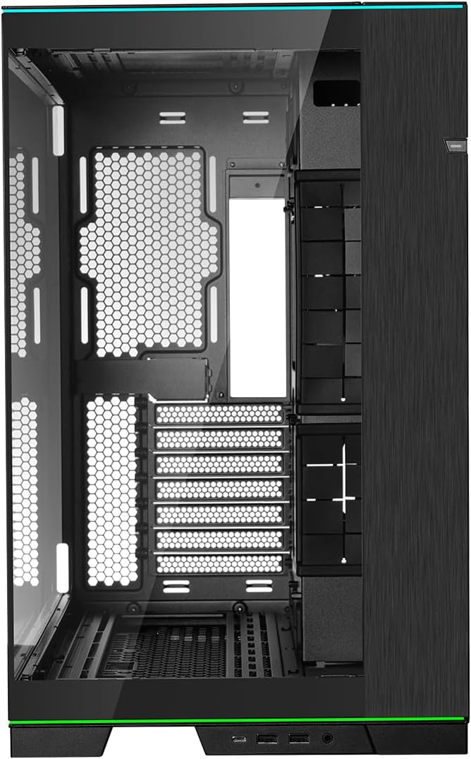 ليان لي لان لي O11D EVO RGB E-ATX علبة ألعاب ثنائية الغرفة - شرائط إضاءة ARGB - مشعاع حتى 420 مم - إدارة الكابلات - ألواح زجاج مقسى أمامية وجانبية - هيكل قابل للعكس (O11DERGBX.US) - Image 4