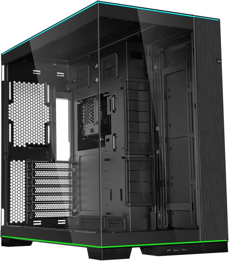 ليان لي لان لي O11D EVO RGB E-ATX علبة ألعاب ثنائية الغرفة - شرائط إضاءة ARGB - مشعاع حتى 420 مم - إدارة الكابلات - ألواح زجاج مقسى أمامية وجانبية - هيكل قابل للعكس (O11DERGBX.US) - Image 2