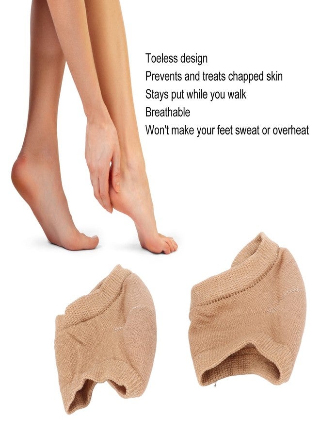 CHICIRIS Moisturizing Heel Socks, 4 Pair, Toeless Spa Gel Socks for Foot Treatment Care, Repairs Cracked Heels, Softens Calluses, Polyester, Gel, Dry, Cracked Skin, Foot Care - Image 3