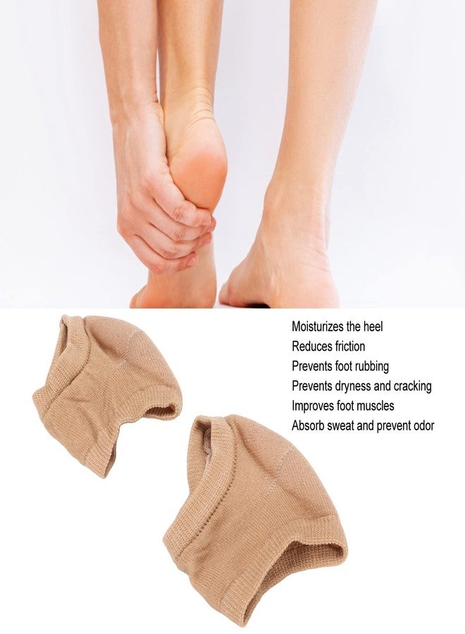 CHICIRIS Moisturizing Heel Socks, 4 Pair, Toeless Spa Gel Socks for Foot Treatment Care, Repairs Cracked Heels, Softens Calluses, Polyester, Gel, Dry, Cracked Skin, Foot Care - Image 4