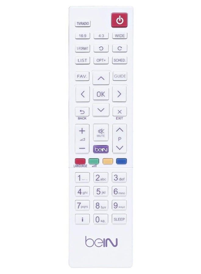 bein Sports Receiver TV Remote Control White/Purple
