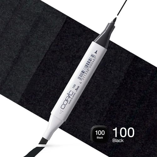 Copic Marker with Replaceable Nib, 100-Copic, Black,CMO-100C - Image 2