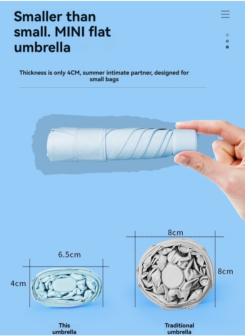 M MIAOYAN Mini Capsule Umbrella for Women – Pocket-Sized, UV Protection, Lightweight & Foldable  - Image 3
