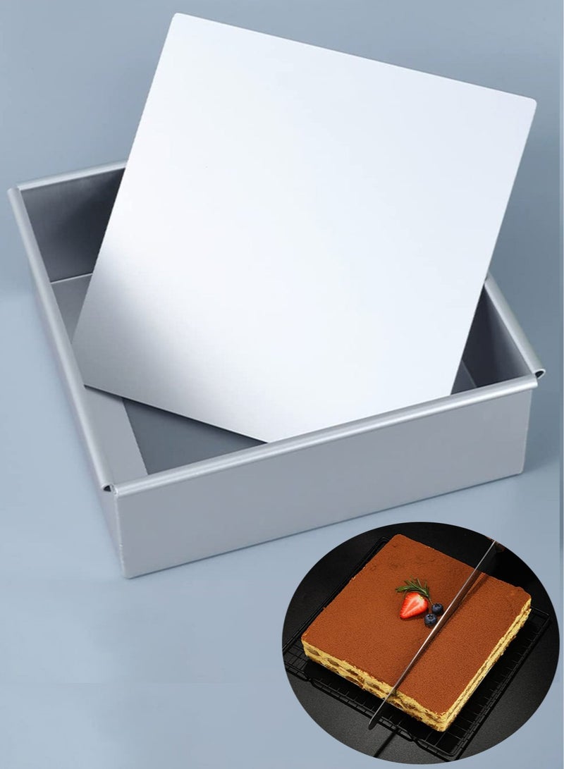 Bukela Square Pan for Brownie Cake Size 8 Inches with Removable Bottom - Image 1