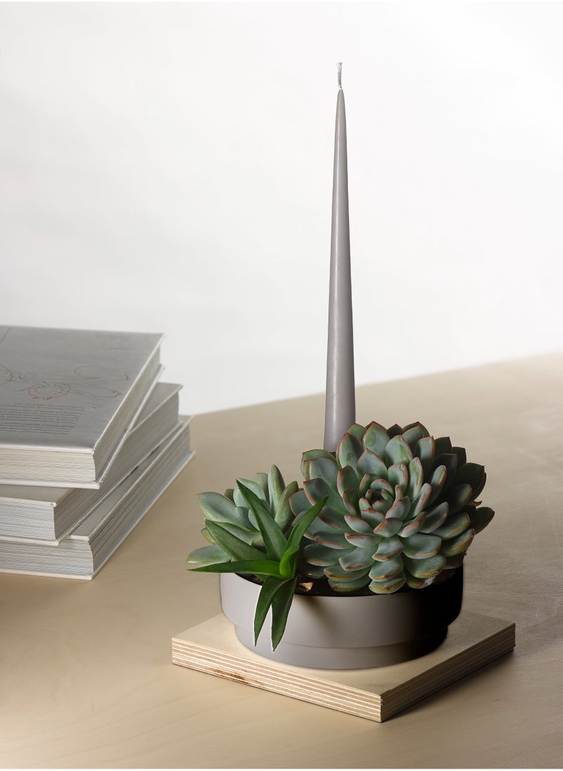 Aery Living Aery Living Orbital Step Grey Medium Candle Holder  - Image 1