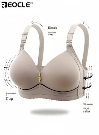 2PCS Women's Comfortable Wireless Bra Push Up Design Breathable Thin Cup Lingerie with Soft Padding for All Day Wear and Light Support - view 4