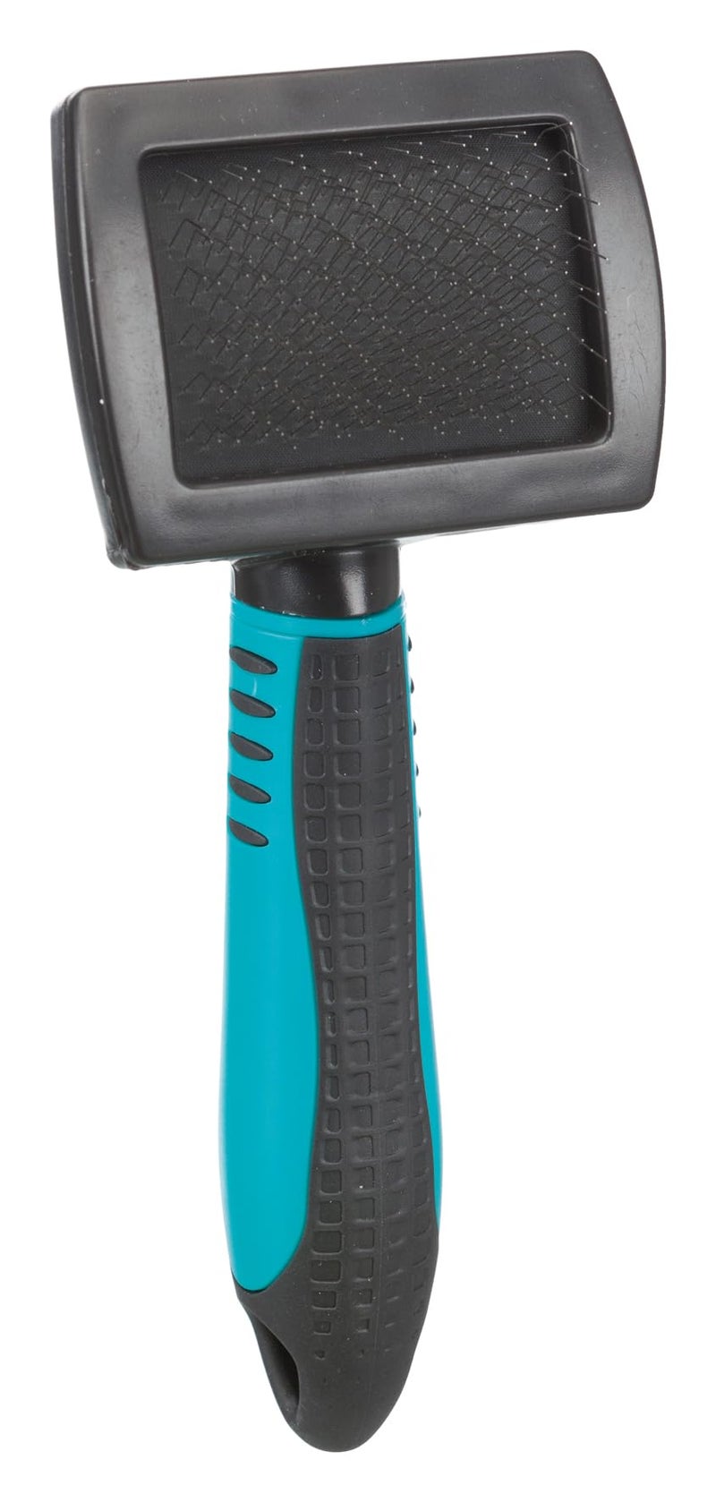 Trixie Soft Brush For Dogs, Soft Wire With Nylon Bristle, Ideal For All Coat Type, Removes Shedding Coats,Tangles And Dead Undercoat, Made of Plastic/Metal With Rubber Handle - (7X16cm)