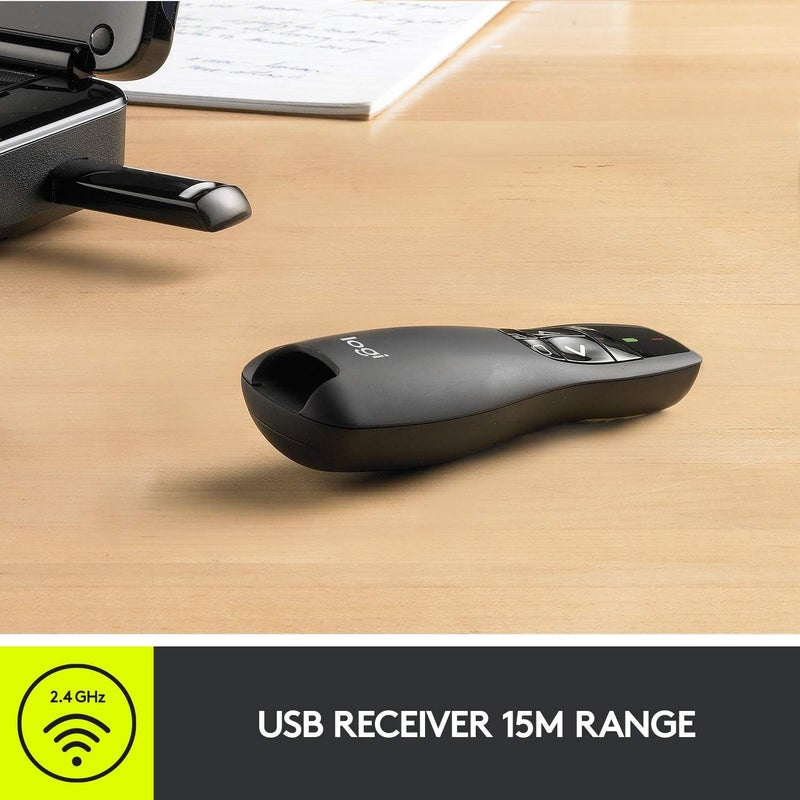 Logitech Wireless Presenter R400, Wireless Presentation Remote Clicker With Laser Pointer - Image 4