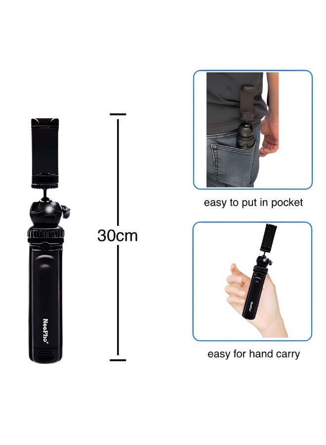 ني فو ترايبود متعدد الوظائف NP-999 بتصوير عمودي وأفقي وزاوية دوران 360 درجة – من خامات ABS وPC عالية الجودة- أسود - Image 4