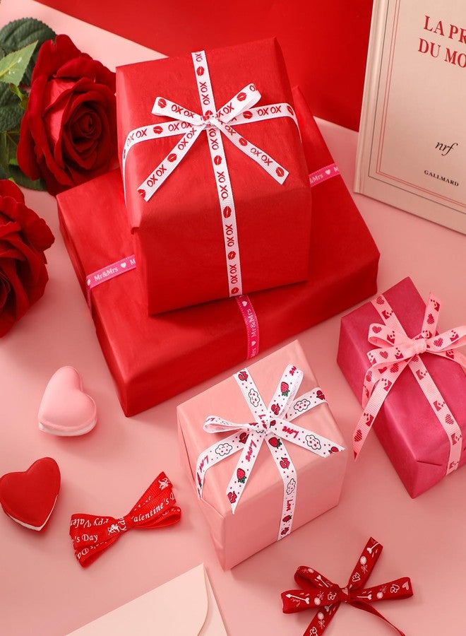 SANNIX Valentine Ribbon, 15 Styles 15 Yards 3/8 Inch Valentine’s Day Ribbons Red Heart Kiss Envelope Cupid Printed Grosgrain Ribbon for Gift Wrapping Valentine's Day Wedding Decoration - Image 4