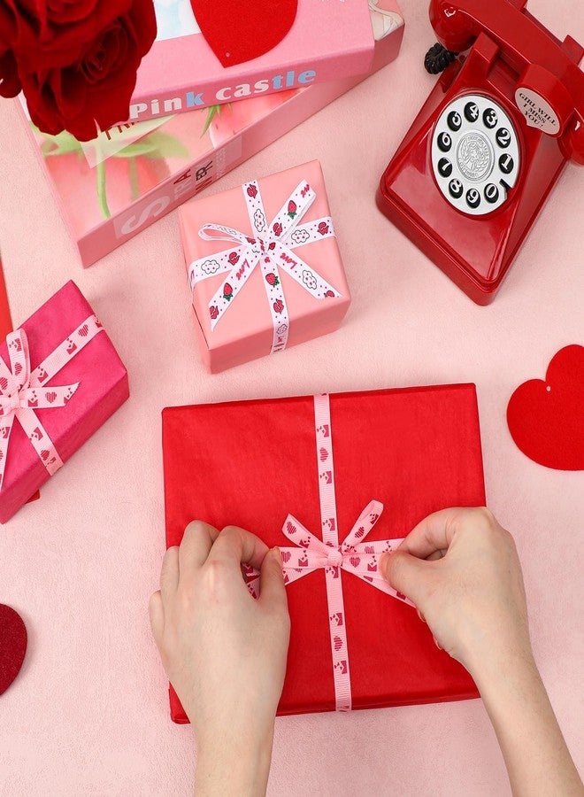 SANNIX Valentine Ribbon, 15 Styles 15 Yards 3/8 Inch Valentine’s Day Ribbons Red Heart Kiss Envelope Cupid Printed Grosgrain Ribbon for Gift Wrapping Valentine's Day Wedding Decoration - Image 5