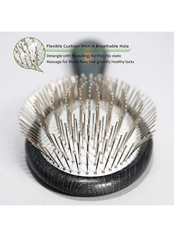 BESTOOL Hair Brush Paddle Detangler Brush With Metal Bristles For Women/Men/Kids Detangling & Massaging Anti Static Best For All Hair Types Wet & Dry Dailyuse - Image 4
