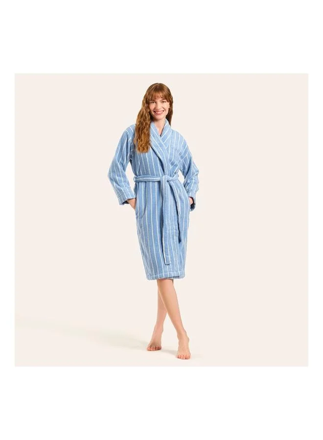 Zsa Zsa Zsu Solid Blue Bathrobe.