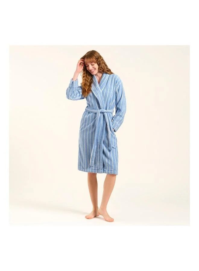 Zsa Zsa Zsu Solid Blue Bathrobe.