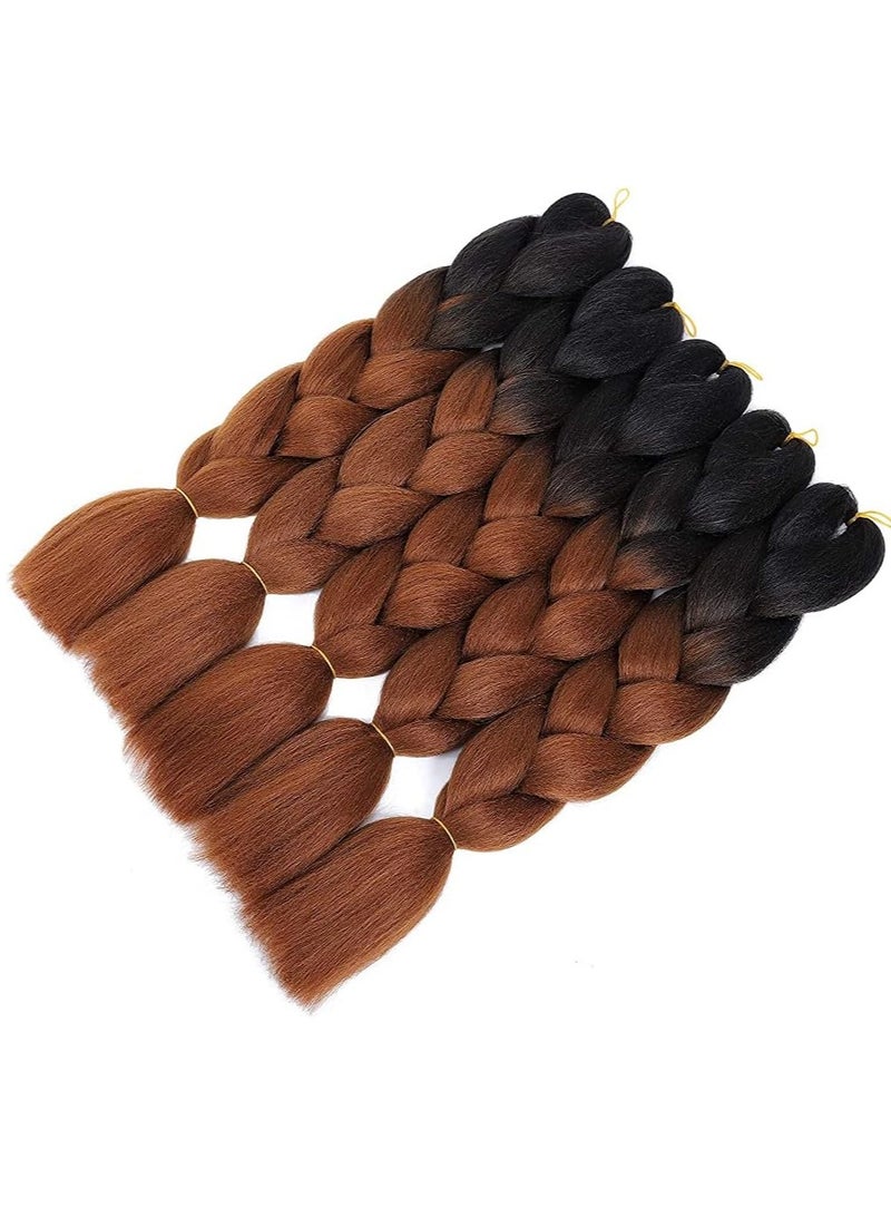 Estelle Jumbo Braiding Hair Extensions 60cm Synthetic Hair For Braiding (Black Dark Brown Color) - Image 2