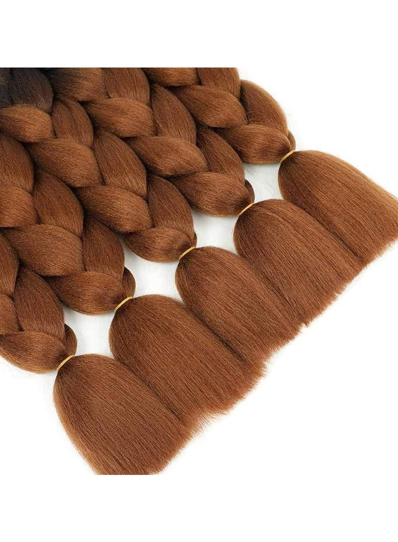 Estelle Jumbo Braiding Hair Extensions 60cm Synthetic Hair For Braiding (Black Dark Brown Color) - Image 5