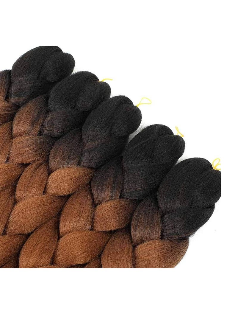 Estelle Jumbo Braiding Hair Extensions 60cm Synthetic Hair For Braiding (Black Dark Brown Color) - Image 3