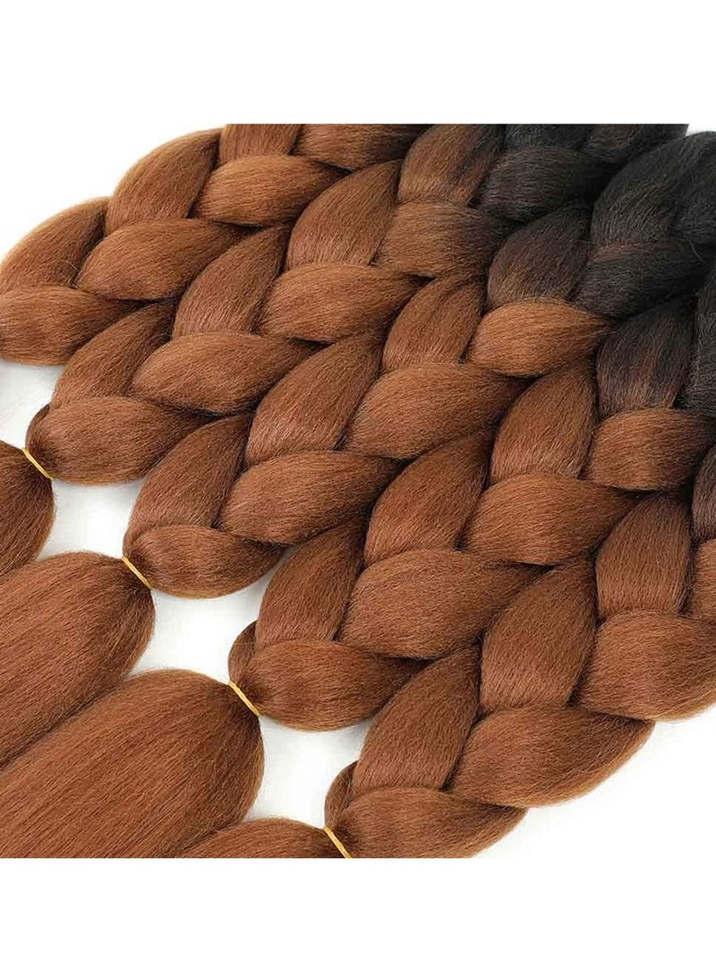 Estelle Jumbo Braiding Hair Extensions 60cm Synthetic Hair For Braiding (Black Dark Brown Color) - Image 4