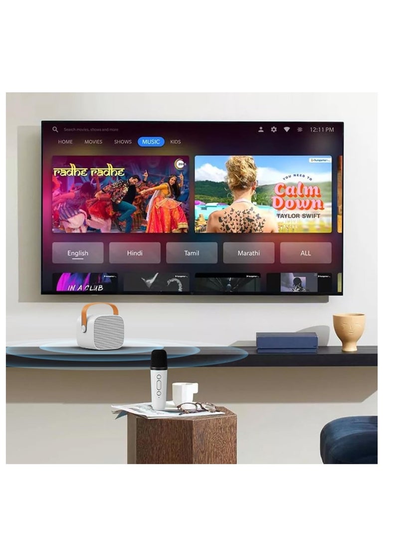 ECVV Mini Karaoke Machine with 1 Wireless Microphone,Portable Bluetooth Speaker for Kids and Adults,Gifts for Girls and Boys 4, 5, 6, 7, 8, 9, 10 +Year | Old Birthday Party Home - Image 4