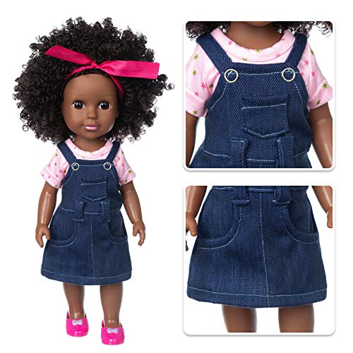 Ecore Fun Black Doll 14.5 Inch Baby Girl Doll and Clothes Set African Washable Realistic Silicone Girl Dolls -Best Gift for Girls… - Image 4
