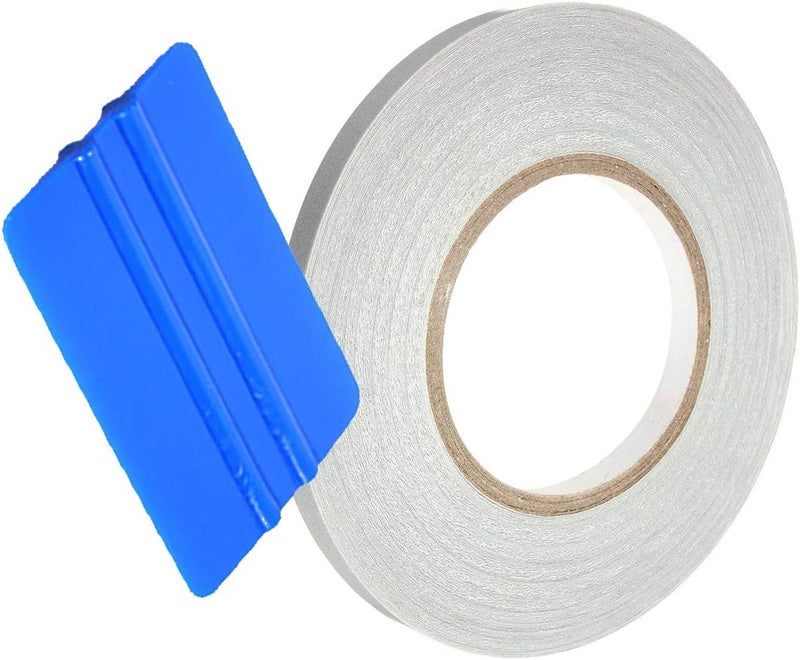VViViD Clear Car Door Edge Sealing Paint Finish Protector Strip Roll (.5 Inch x 160ft Roll w/Squeegee)