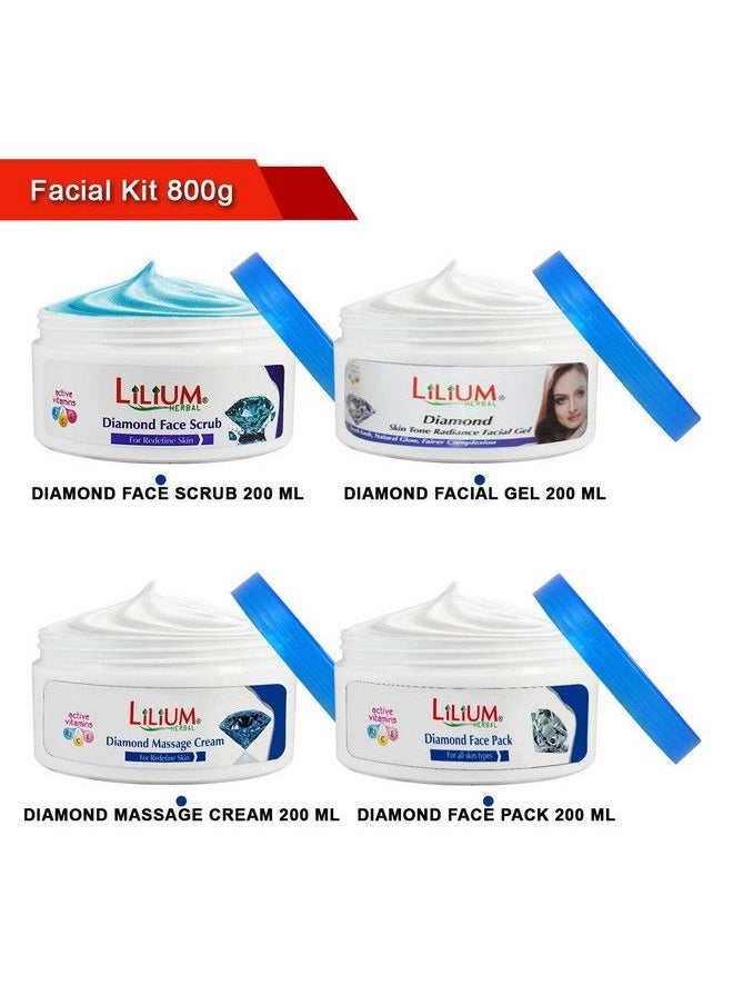 Lilium Herbal Diamond Face Massage Creamscrub Gel Pack 200Ml  - Image 3