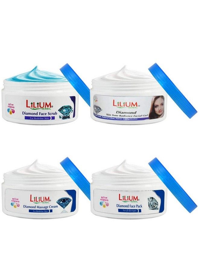 Lilium Herbal Diamond Face Massage Creamscrub Gel Pack 200Ml  - Image 2