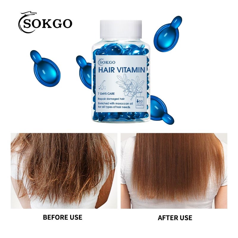 Sokgo Hair Treatment Serum with Avocado Oil, Argan Oil, Moroccan Oil, Coconut Oil, Vitamin C for Frizzy and Damaged Hair Growth - Image 5