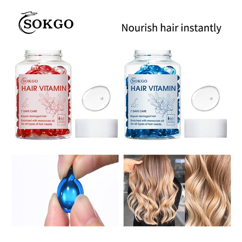 Sokgo Hair Treatment Serum with Avocado Oil, Argan Oil, Moroccan Oil, Coconut Oil, Vitamin C for Frizzy and Damaged Hair Growth - Image 4