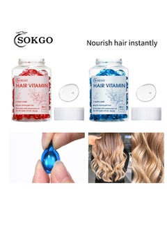 Sokgo Hair Treatment Serum with Avocado Oil, Argan Oil, Moroccan Oil, Coconut Oil, Vitamin C, Hair Serum, Hair Growth Serum for Frizzy and Damaged Hair (Large, Red)  - Image 4