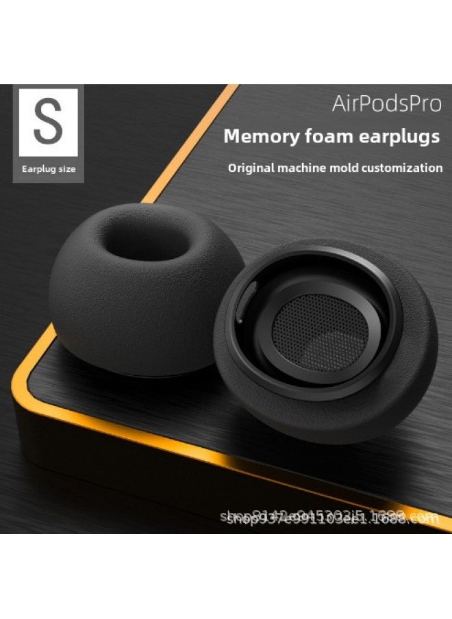 Generic - Suitable For Apple Headset Ear Cap AirPodsPro Earplug Air Memory Sponge 3rd Generation Bluetooth 3rd Generation Set Accessories-Color:Black Medium-Model:LMS - Image 1