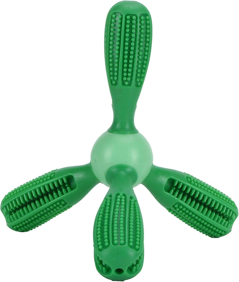 Dog Toothbrush Stick Pet Molar Rod, 10cm Teeth Cleaning Chew Toy Green - Soft Durable Material, Deep Oral Care, Interactive Solution for Dogs (Green) - Image 1