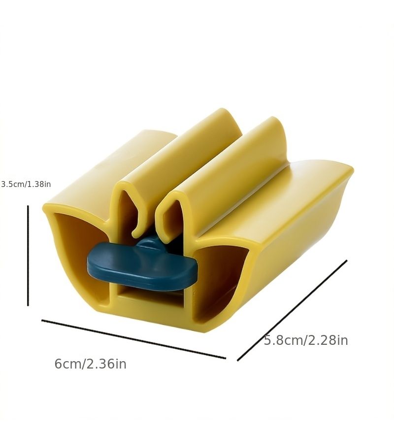 Yellow Manual Toothpaste Dispenser Squeezer No Waste Easy Use For Bathroom Pet Food Accessory - Image 5