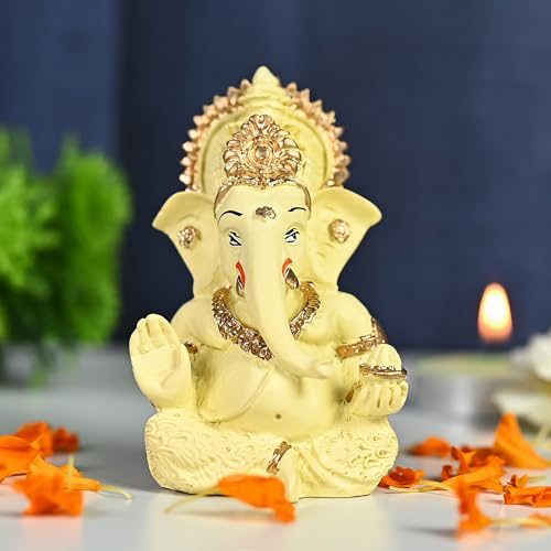 HindCraft Lord Ganesha Idol for Car Dashboard – Valentine Gift for Prosperity & Good Fortune | Divine Ganesha Murti for Home & Office Décor | Perfect Housewarming & Pooja Room Gift - Image 1