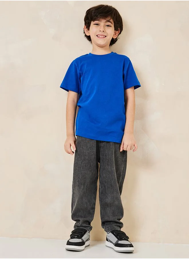Styli Solid Cotton T-Shirt