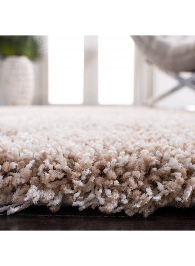 سجادة أكسنت من مجموعة سافافيه كاليفورنيا شاج - 2'3" x 5'، بيج، غير متساقطة وسهلة العناية، بسماكة 2 بوصة مثالية للمناطق ذات الحركة العالية في المدخل، غرفة المعيشة، غرفة النوم (SG151-1313)