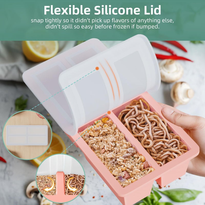 FDDAI Silicone Freezer Tray for Sauce Cube: FDDAI Super Prep Freezing Tray for Souped Storage - Freeze 125mL 250mL Broth Soup Portion - Image 4