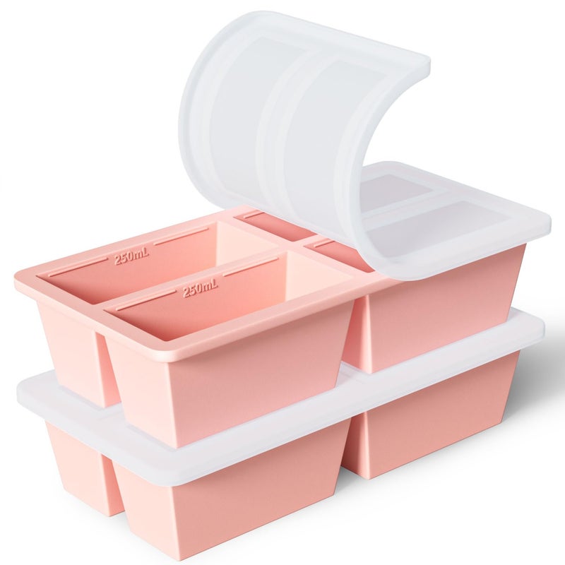 FDDAI Silicone Freezer Tray for Sauce Cube: FDDAI Super Prep Freezing Tray for Souped Storage - Freeze 125mL 250mL Broth Soup Portion - Image 1