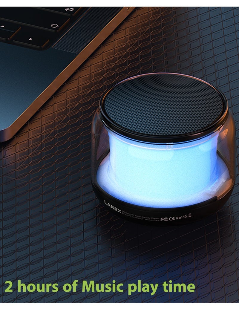 لانيكس مكبر صوت بلوتوث مع صوت هاي فاي ونطاق نقل 10 متر LANEX LY08 - أسود - Image 2