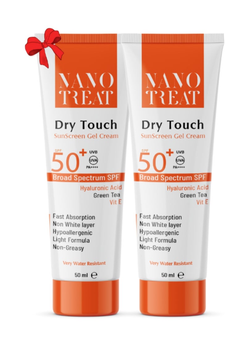 نانو تريت كريم نانو تريت واقي من الشمس بلمسة جافة جل خفيف للغاية مع عامل حماية من الشمس 50 Pa++++(1+1)