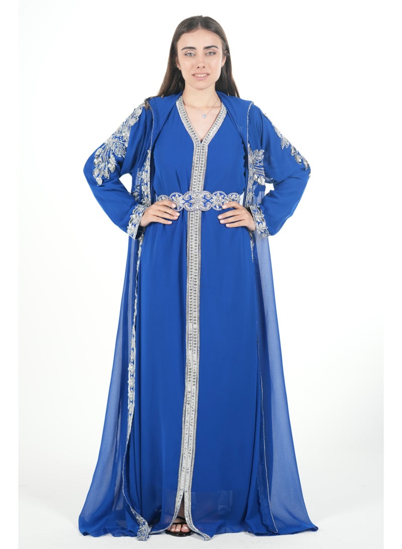 AL BENT AL SHARQIEH embroidered kaftan dress jalabia - Image 1