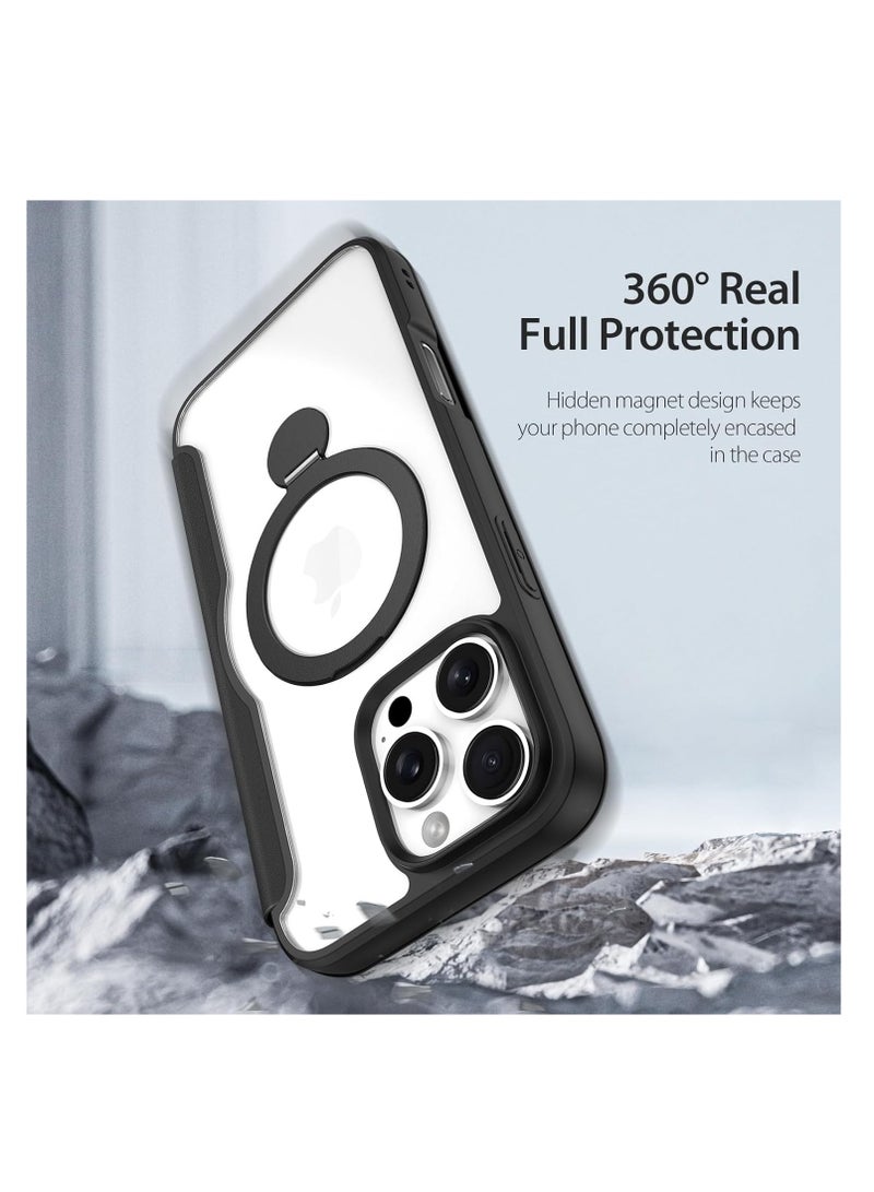 Aookay Case for iPhone 16 Pro Case Wallet Compatible with Magsafe, Shockproof Full Protective Flip Folio Wallet Case with RFID Blocking Card Slot PU Leather Stand Cover for iPhone 16 Pro (Black)  - Image 5
