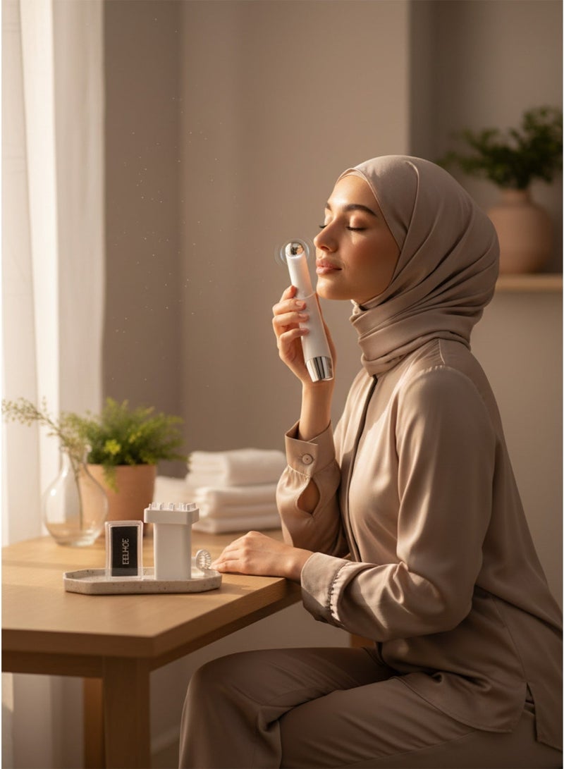 EELHOE Eyelash Stamp – Waterproof, Long-Lasting DIY False Eyelash Stamp with Stamping Clay & Photon Eye & Lip Beauty Instrument – Intelligent Sensing Face Massager with Red & Blue Light – Anti-Wrinkle & Eye Bag Remover – Rechargeable Vibrating Skincare Pen Bundle - Image 3