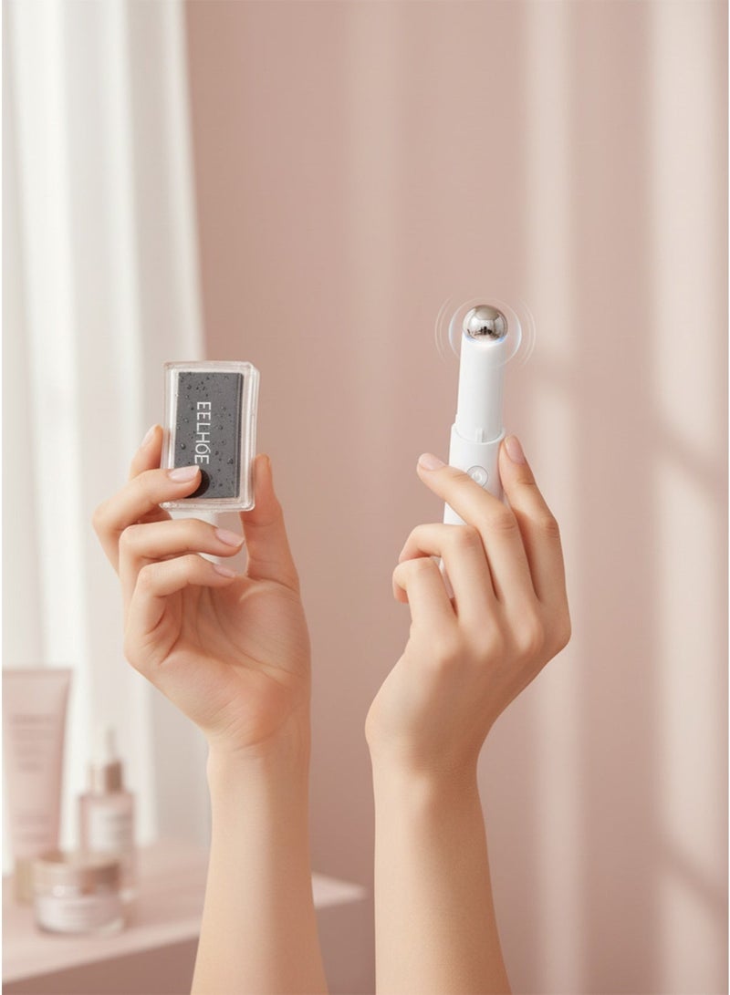 EELHOE Eyelash Stamp – Waterproof, Long-Lasting DIY False Eyelash Stamp with Stamping Clay & Photon Eye & Lip Beauty Instrument – Intelligent Sensing Face Massager with Red & Blue Light – Anti-Wrinkle & Eye Bag Remover – Rechargeable Vibrating Skincare Pen Bundle - Image 2